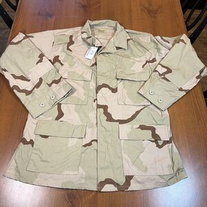 US Military Jacket Mens Medium Short BDU Combat Shirt Ripstop Army‎ Uniform NWT